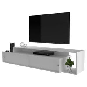 Centro mueble base para TV blanco ceniza Casalista
