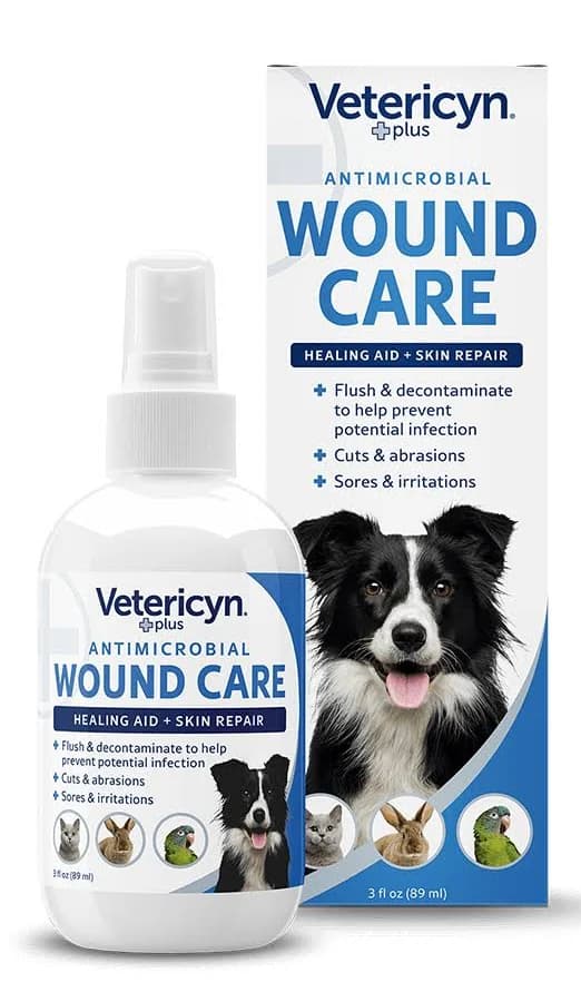 Vetericyn plus Dog Wound Care Spray Healing Aid and Skin Repair Clean Wounds Relieve Itchy Prevent